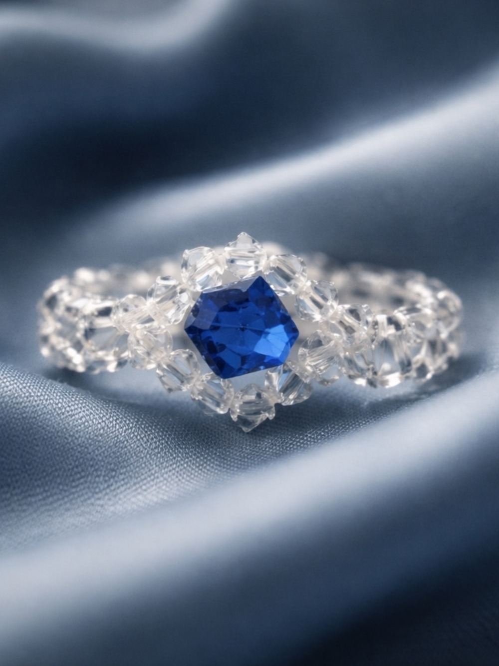 Fun Double strand Swarovski bead ring